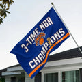 New York Knicks Finals Merch 2026 3 Time Champions Flag New York Basketball Flag Gift For Fan - Merchluma