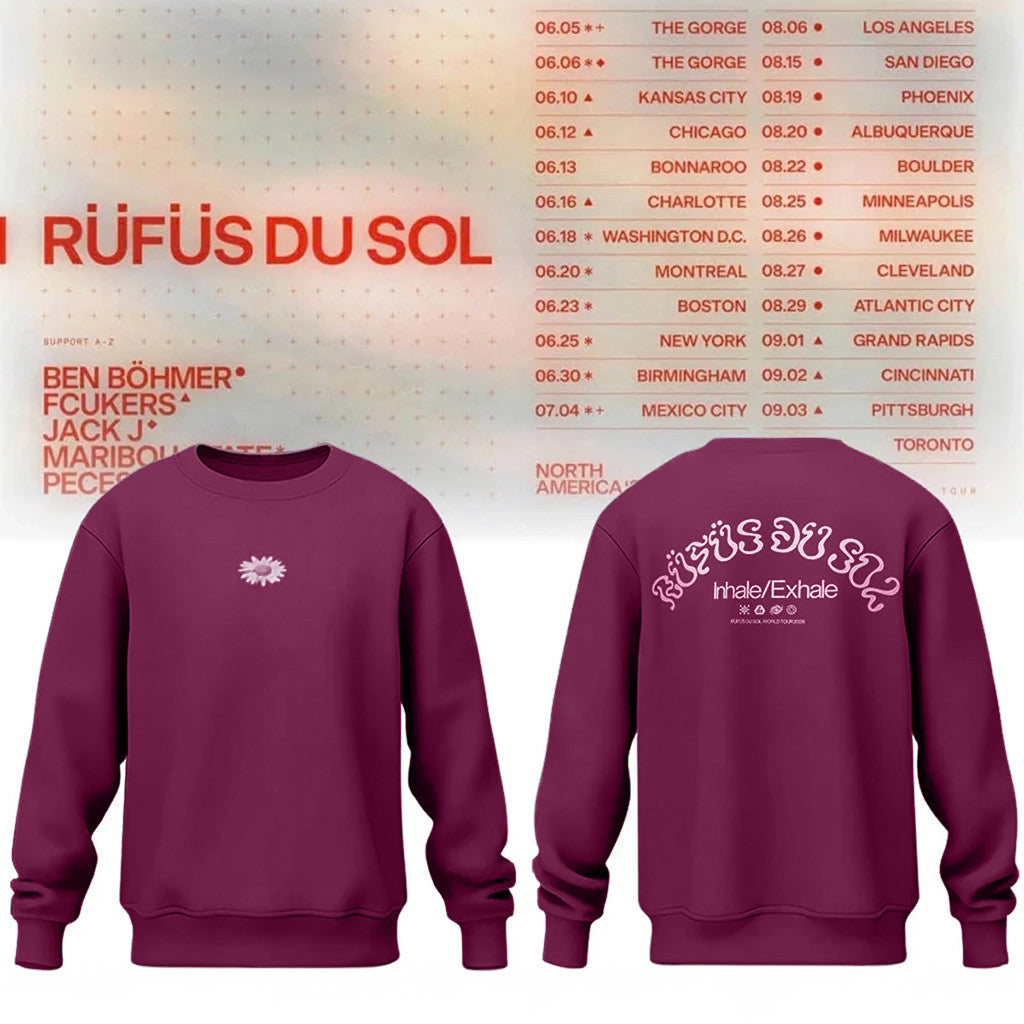 Rufus Du Sol Merch 2026 RDS North America Tour Sweatshirt Presents For Music Lovers - Merchluma