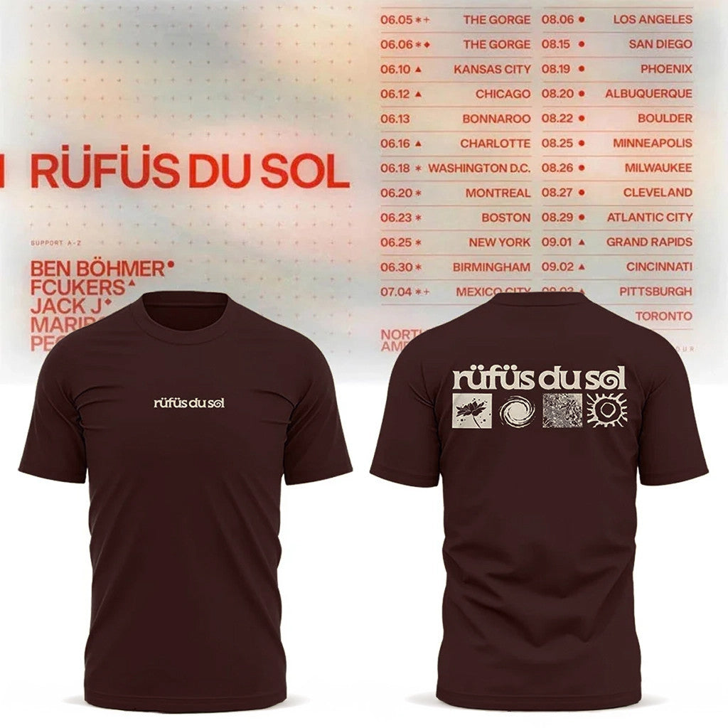 Rufus Du Sol Merch 2026 RDS North America Tour T-Shirt Rufus Du Sol Shirt Gift For Brothers - Merchluma