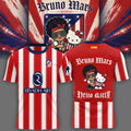 Bruno Mars X Hello Kitty The Romantic Tour 2026 Madrid Spain Concert Shirt Bruno Mars Merch - Merchluma