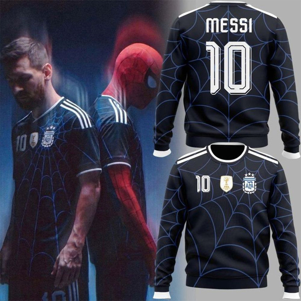 Argentina Lionel Messi 10 X Spiderman Sweatshirt 2026 Messi Merch Gift For Brothers - Merchluma