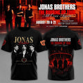 Jonas Brothers The Burning Up Tour 2026 T-Shirt Jonas Brothers Merch Gifts For Pop Band Fans - Merchluma