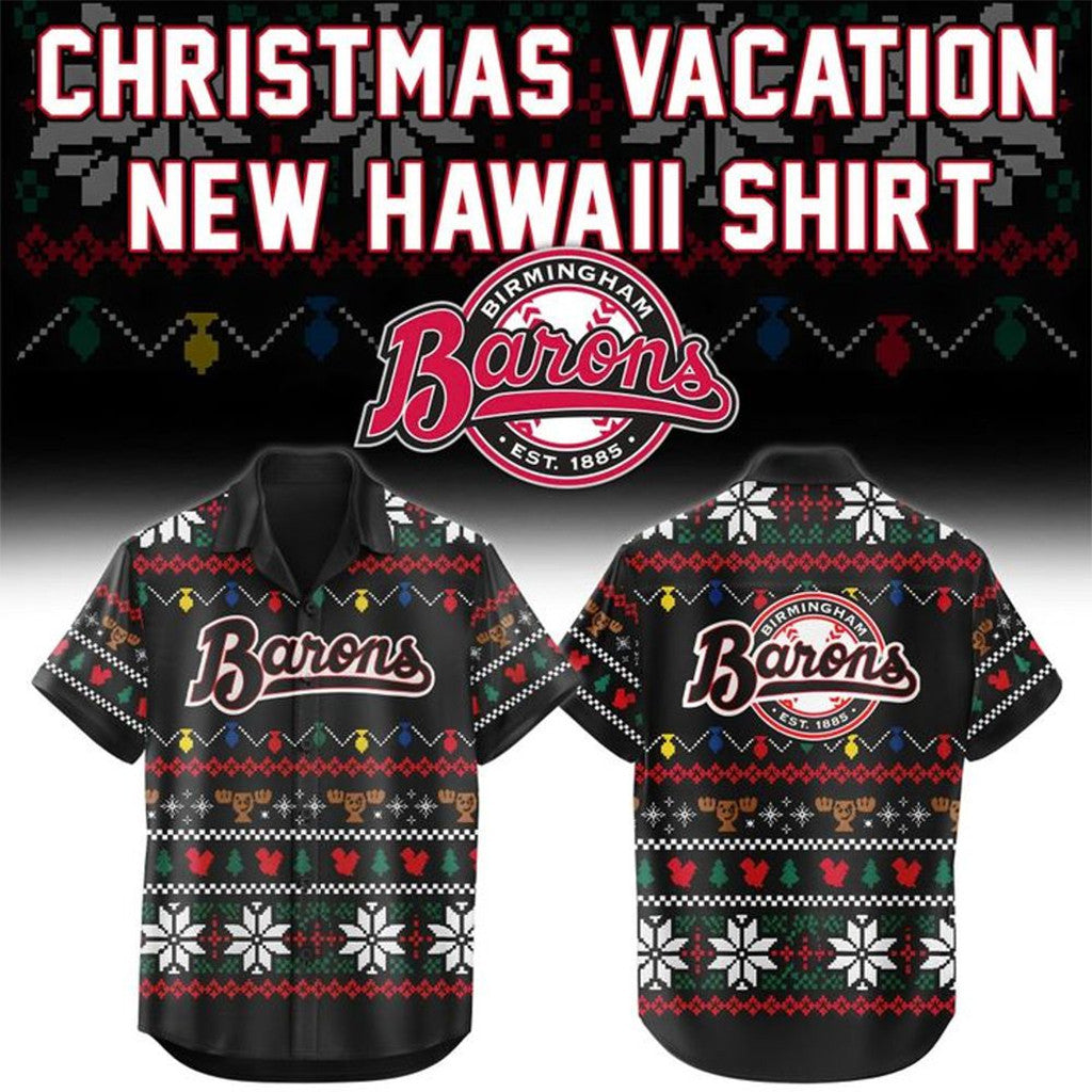 Birmingham Barons X Christmas Vacation Holiday Theme Hawaiian Shirt Birmingham Barons Merch - Merchluma