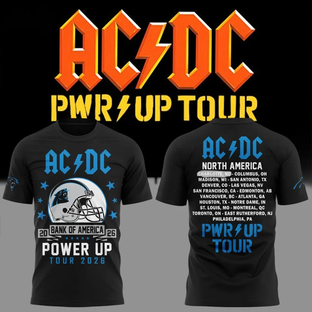 Florida Panthers X AC DC Power Up Tour 2026 T-Shirt Black AC DC Merch Best Gift For Rock Fans - Merchluma