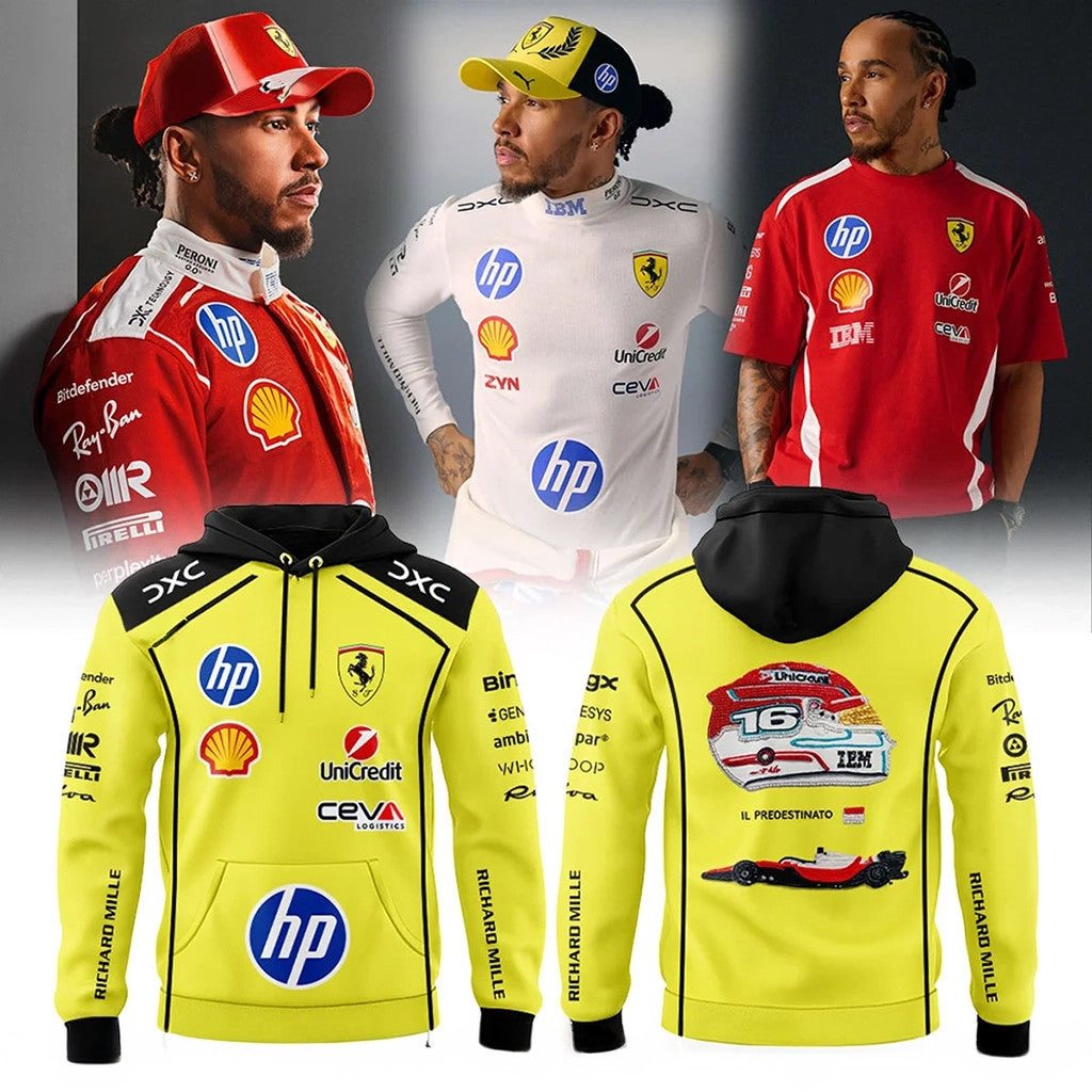 Lewis Hamilton X Scuderia Ferrari Hoodie 2026 Lewis Hamilton Merch Gifts For F1 Fans - Merchluma