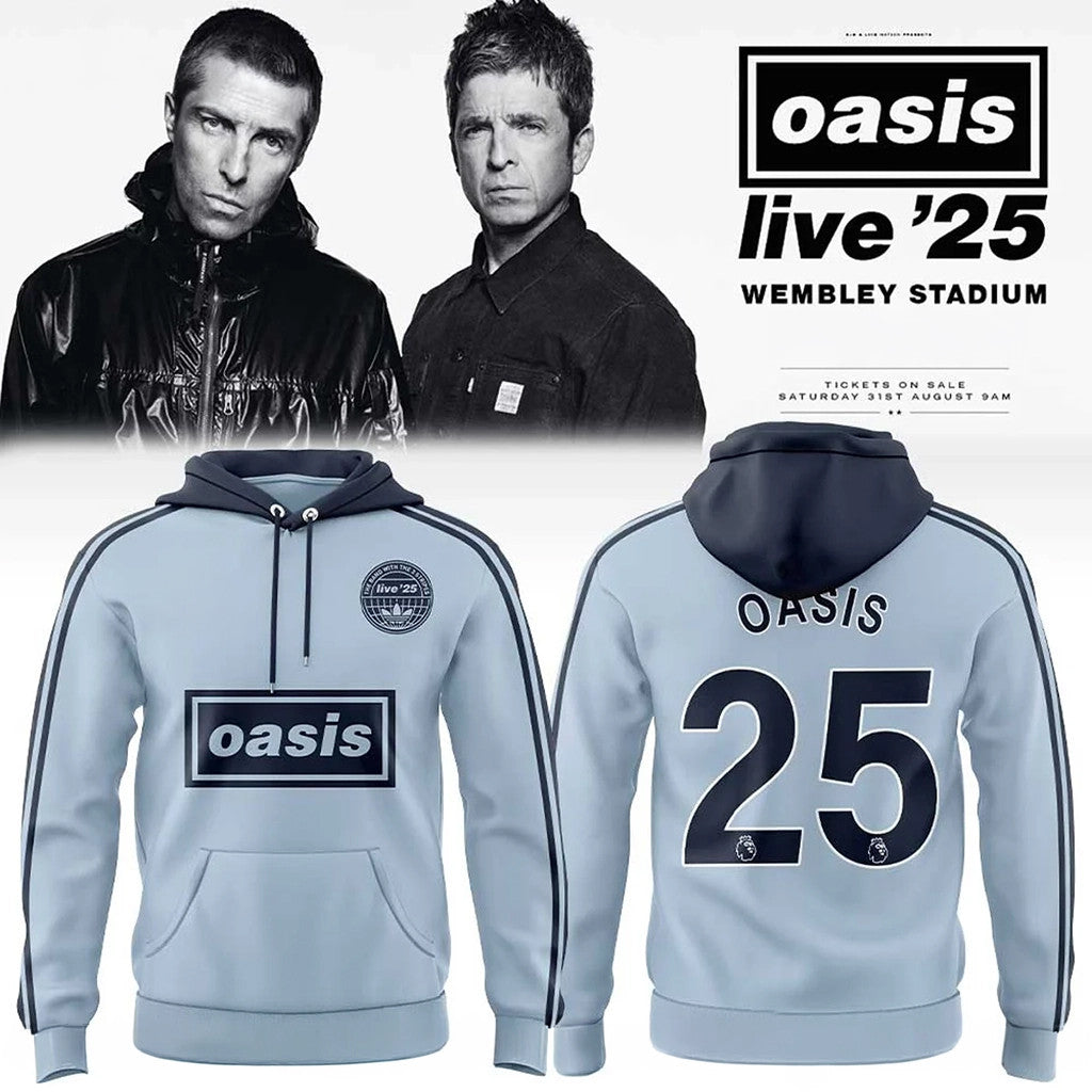 Oasis Live 25 London Wembley Stadium Hoodie Oasis Merch Gift For Rock Band Fans - Merchluma