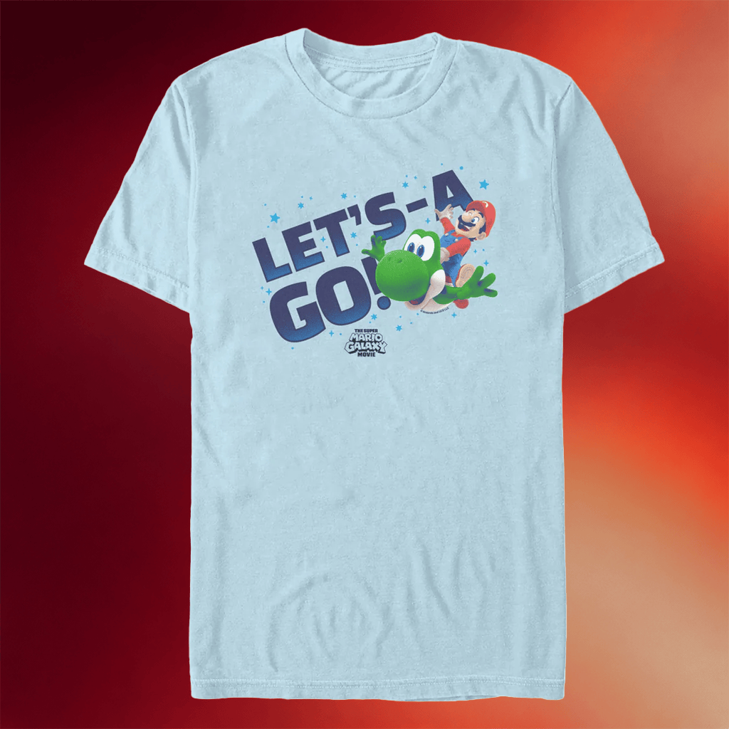 Amc Theatres Merch 2026 The Super Mario Galaxy Movie Let's A Go T-Shirt T-Shirt Besties Gifts - Merchluma
