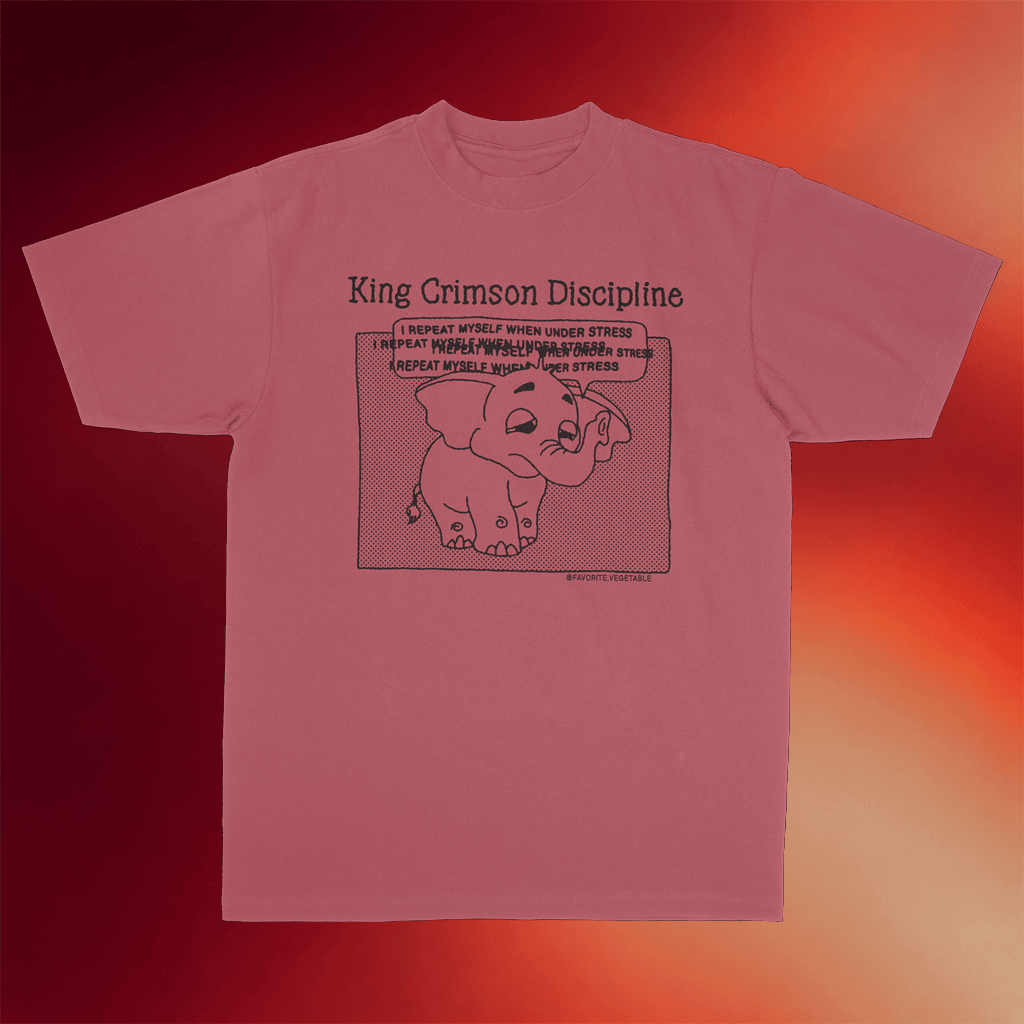 Favorite Vegetable Merch 2026 Elephant Talk T-Shirt King Crimson Discipline Shirt Gift Ideas - Merchluma