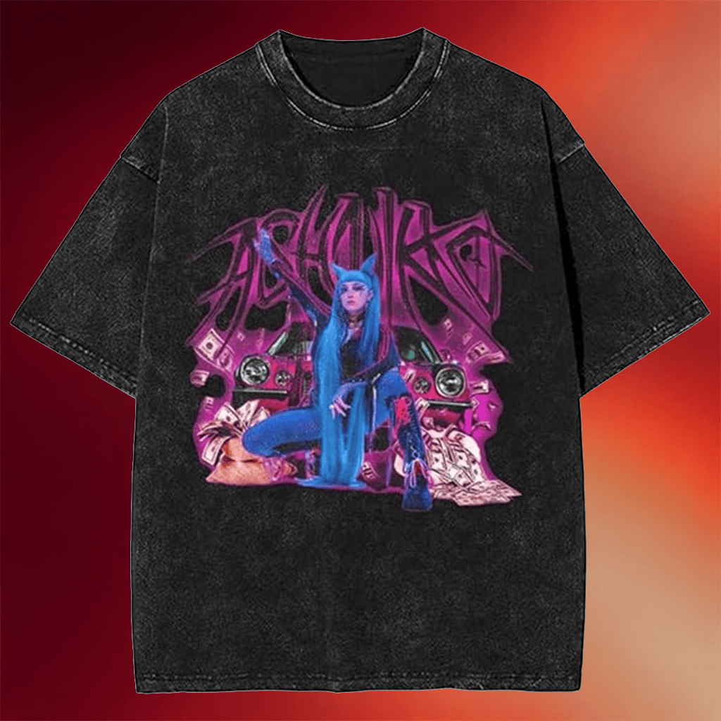 Ashnikko Merch 2026 Ashnikko Demidevil Washed T-Shirt Best Gifts For Music Lovers - Merchluma