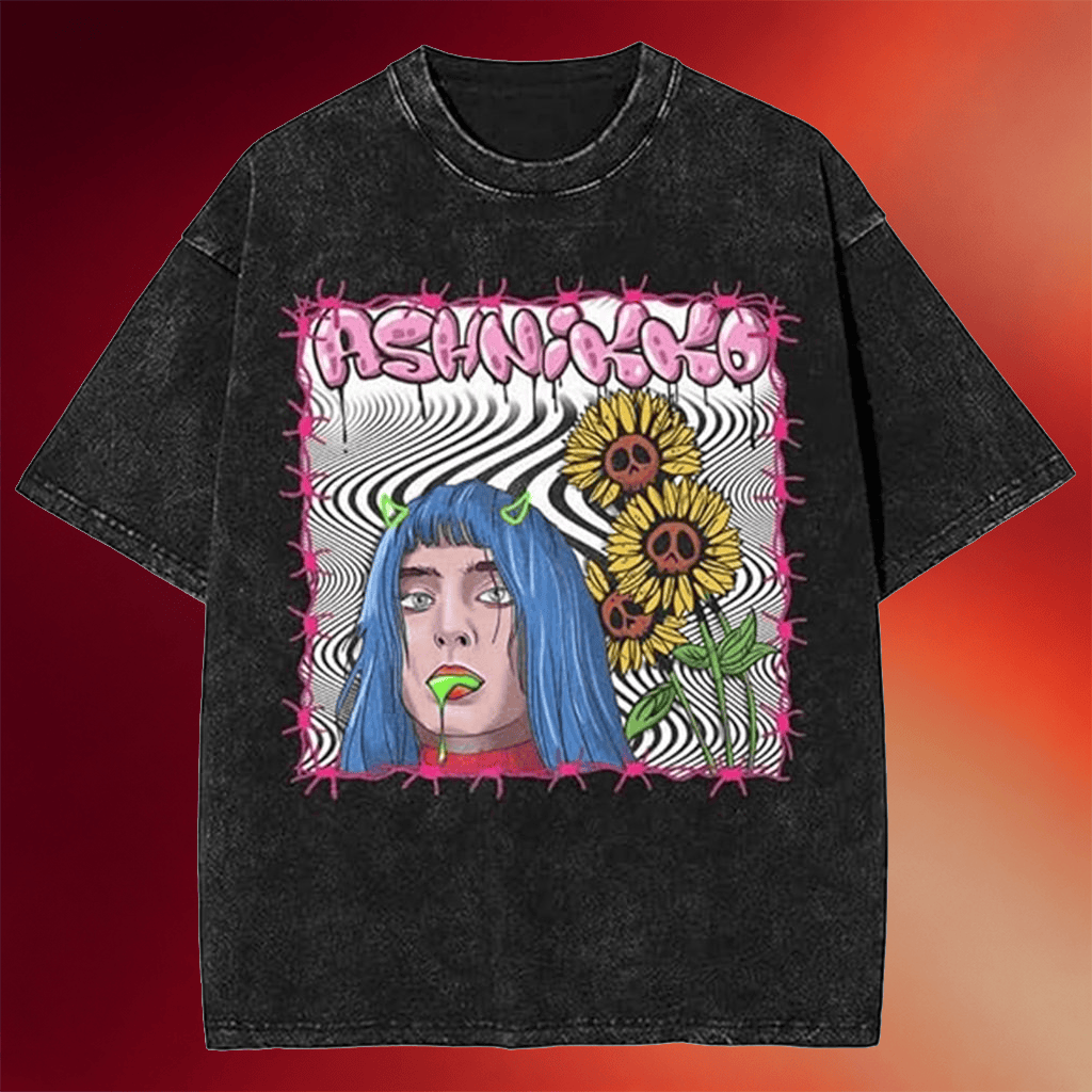 Ashnikko Merch 2026 Ashnikko Vintage Washed T-Shirt Gifts For Rap Music Lovers - Merchluma