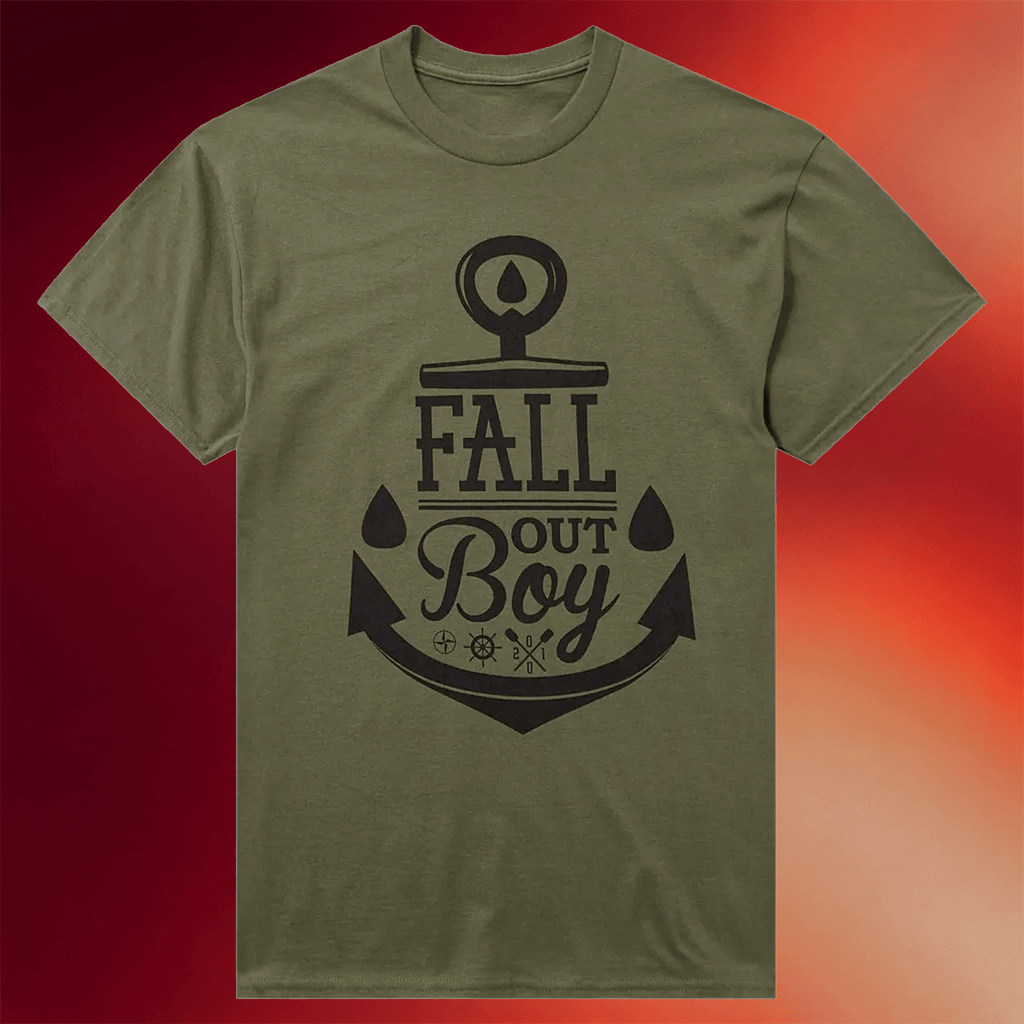 Fall Out Boy Merch Fall Out Boy Green Anchor T-Shirt Birthday Gift For Brother - Merchluma