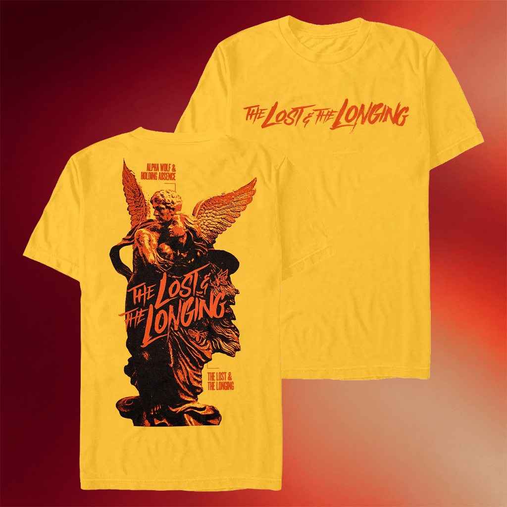 Alpha Wolf Merch 2026 Alpha Wolf And Holding Absence Shirt The Lost And The Longing Gold T-Shirt - Merchluma