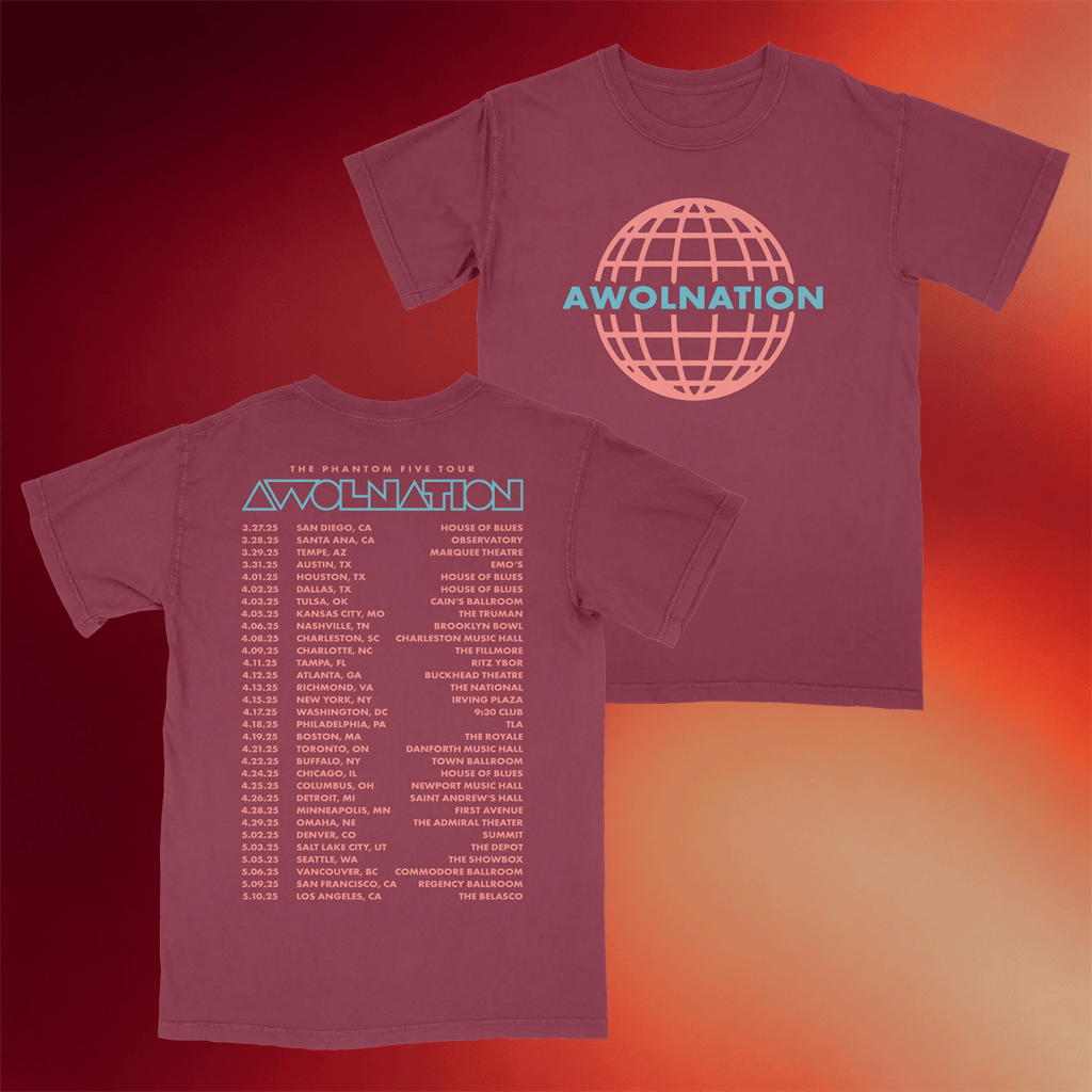 Awolnation Merch Phantom 5 2025 Tour T-Shirt Presents For Rock Music Lovers - Merchluma