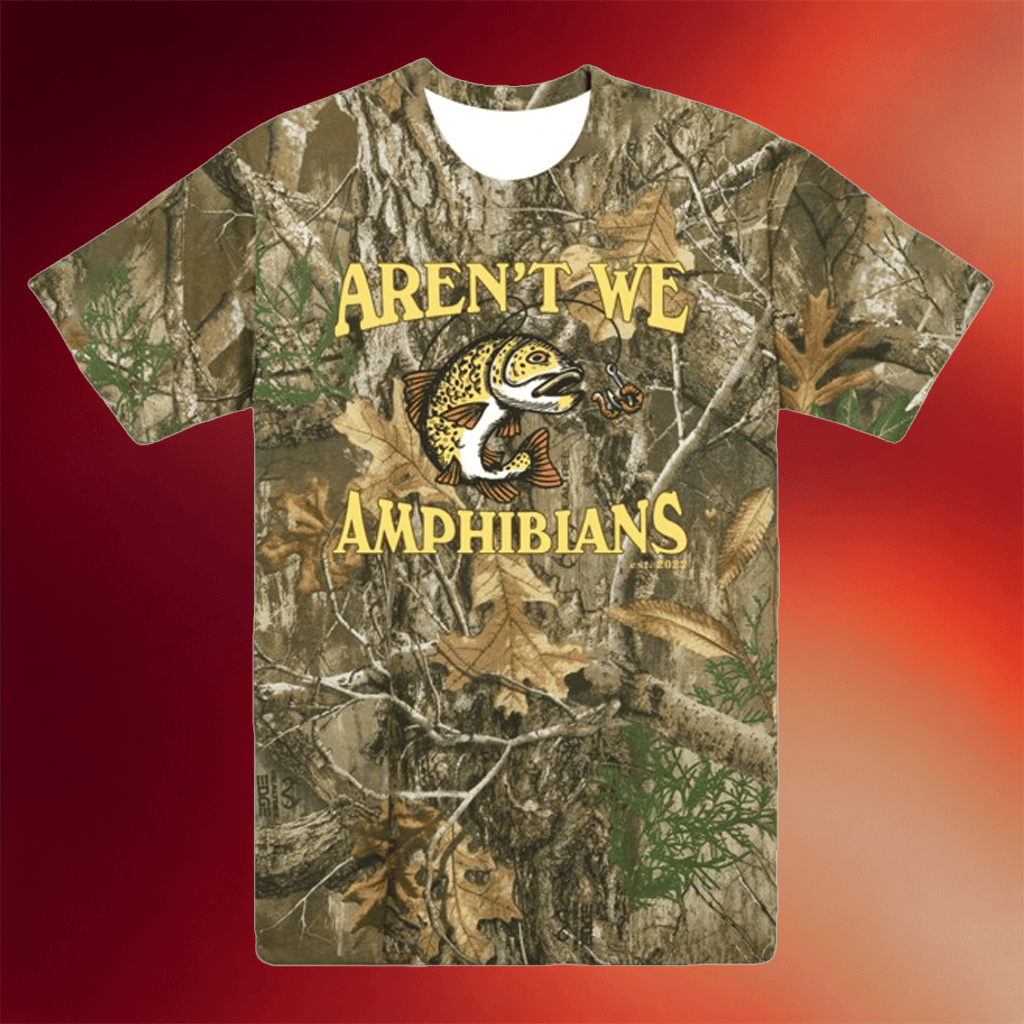 Aren't We Amphibians Merch 2026 Fishing T-Shirt Realtree Camo Gifts for Band Fans - Merchluma