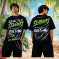 Custom Seattle Seahawks Team Go Hawks Vintage T-Shirt Seahawks Merch Gift For Football Fans - Merchluma