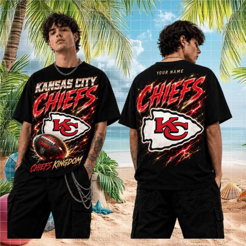 Personalized Kansas City Chiefs Football Team Chiefs Kingdom T-Shirt KC Chiefs Merch 2026 - Merchluma