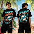 Personalized Miami Dolphins Fins Up T-Shirt Miami Dolphins Merch 2026 Football Related Gifts - Merchluma