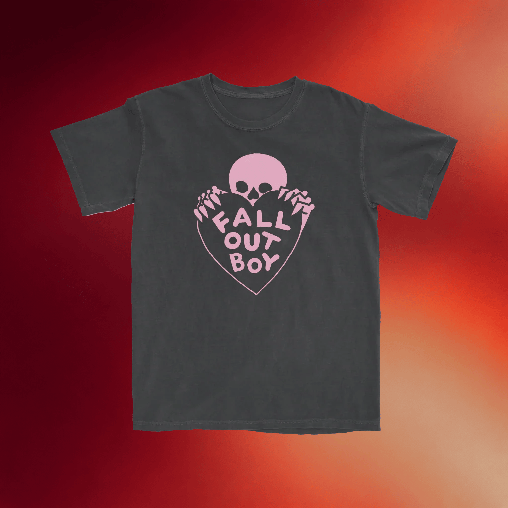 Fall Out Boy Merch 2026 Skeleton Heart T-Shirt Gift Ideas For Rock Fan - Merchluma
