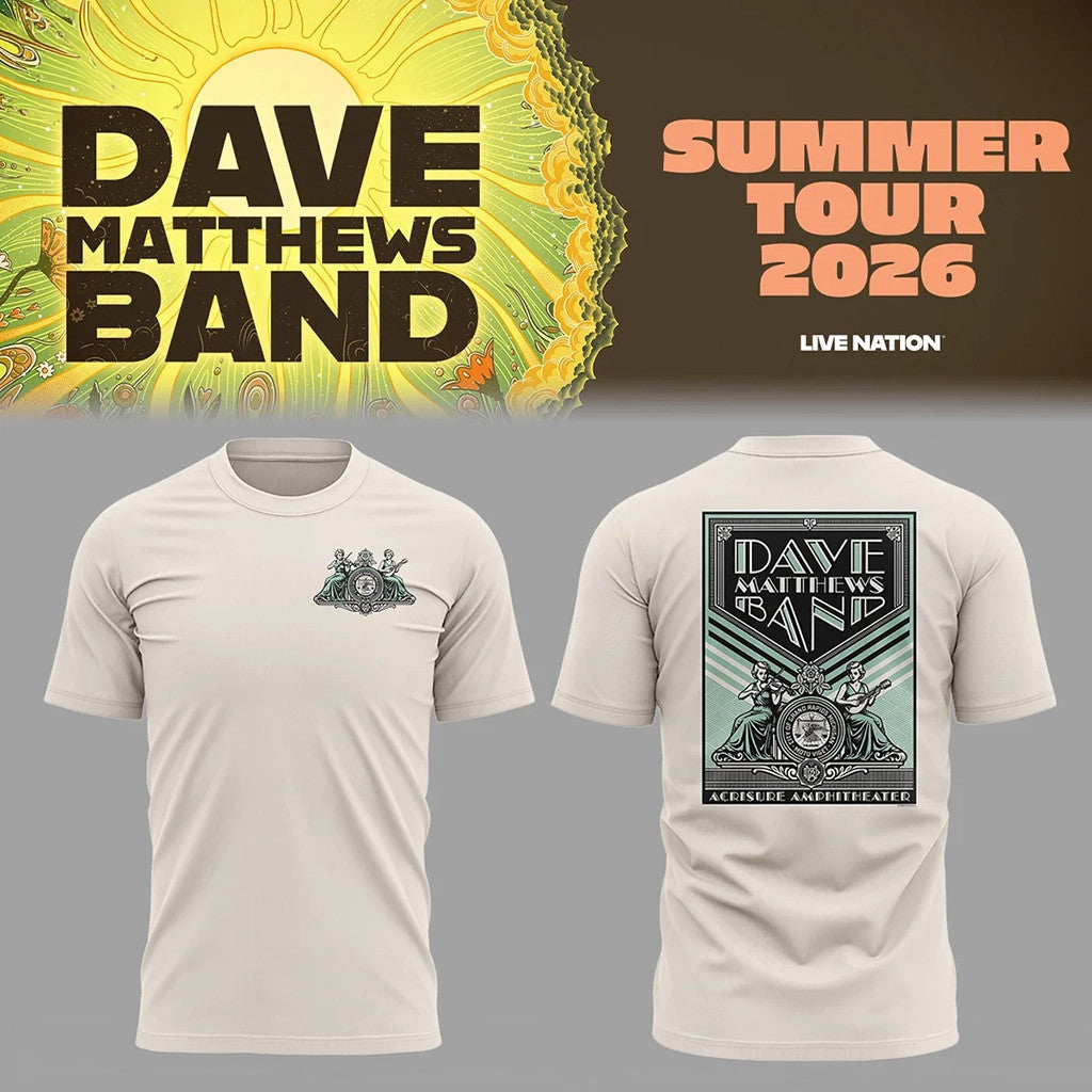 Dave Matthews Band Summer Tour 2026 At Grand Rapids Mi T-Shirt DMB Merch Gift For Rock Fans - Merchluma