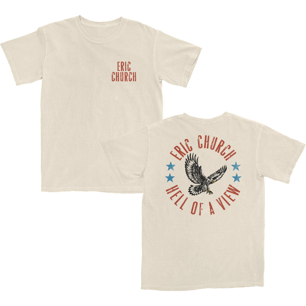 Eric Church Merch 2026 Hell Of A View Eagle Graphic T-Shirt Present For Music Lovers - Merchluma