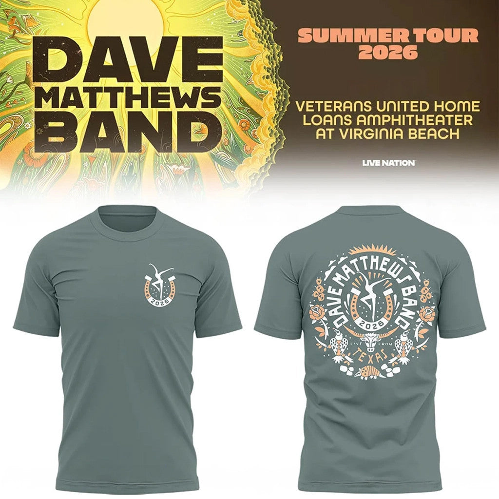 Dave Matthews Band Summer Tour 2026 At Texas T-Shirt DMB Tour Merch Present For Rock Fans - Merchluma