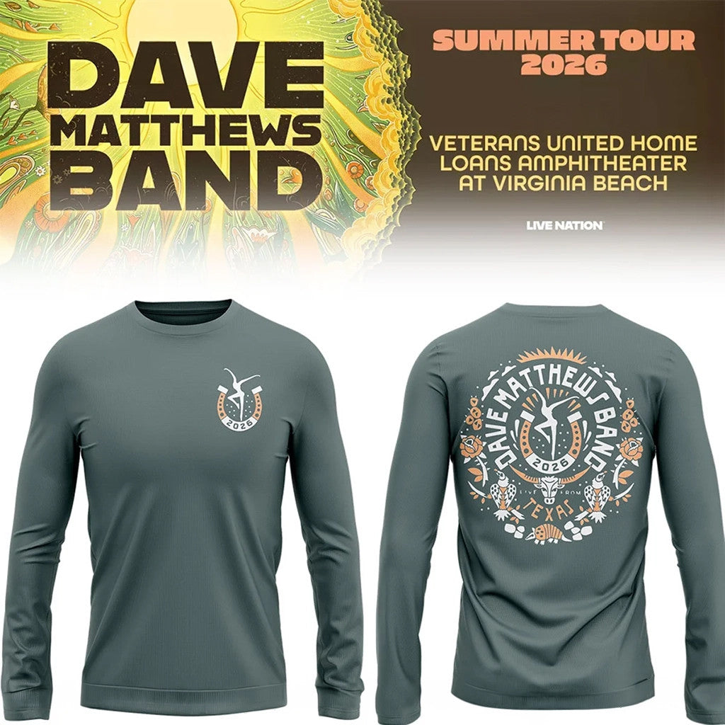 Dave Matthews Band Summer Tour 2026 At Texas Long Sleeve Shirt DMB Tour Merch Rock Fan Gifts - Merchluma