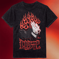 Dandadan Merch Dandadan Okarun Flame Dark Wash T-Shirt Best Gifts For Brother - Merchluma