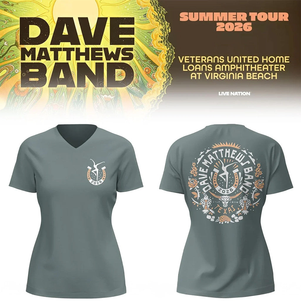 Dave Matthews Band Summer Tour 2026 At Texas V-Neck Shirt DMB Tour Merch Rock Fan Gift For Her - Merchluma