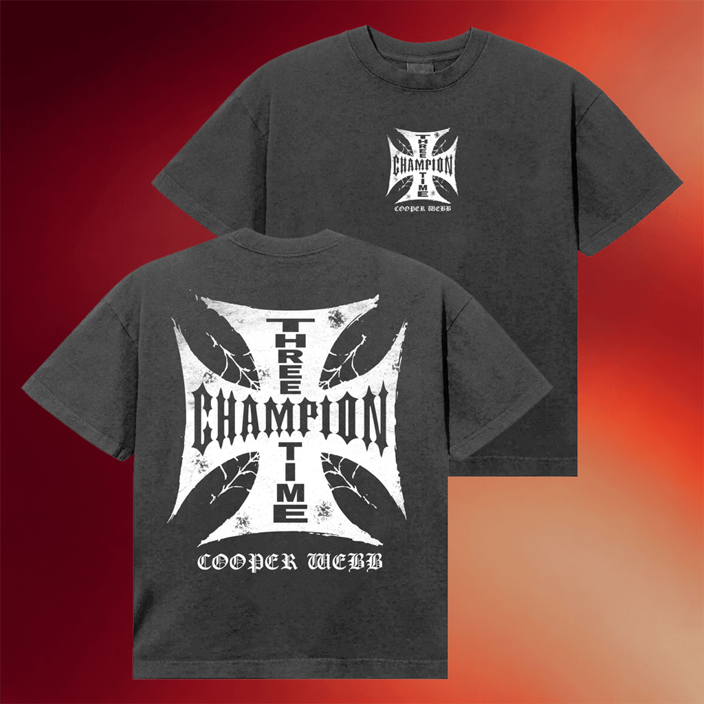 Cooper Webb Merch 2026 West Coast Coop T-Shirt Cooper Webb Three Champion Time Shirt Fan Gifts - Merchluma