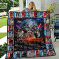 Star Wars 50th Anniversary Quilt Blanket Star Wars Merch Gifts For Movie Lovers - Merchluma