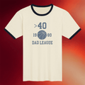 Devin The Dad Merch 40 Dad League T-Shirt Throwback Hoops Shirt Gifts For Basketball Fans - Merchluma