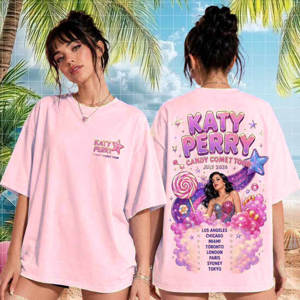 Katy Perry Candy Comet Tour 2026 T-Shirt Katy Perry Merch Best Gift For Music Fans - Merchluma