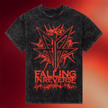 Falling In Reverse Merch Falling In Reverse Logo Wash T-Shirt Gifts For Rockers - Merchluma