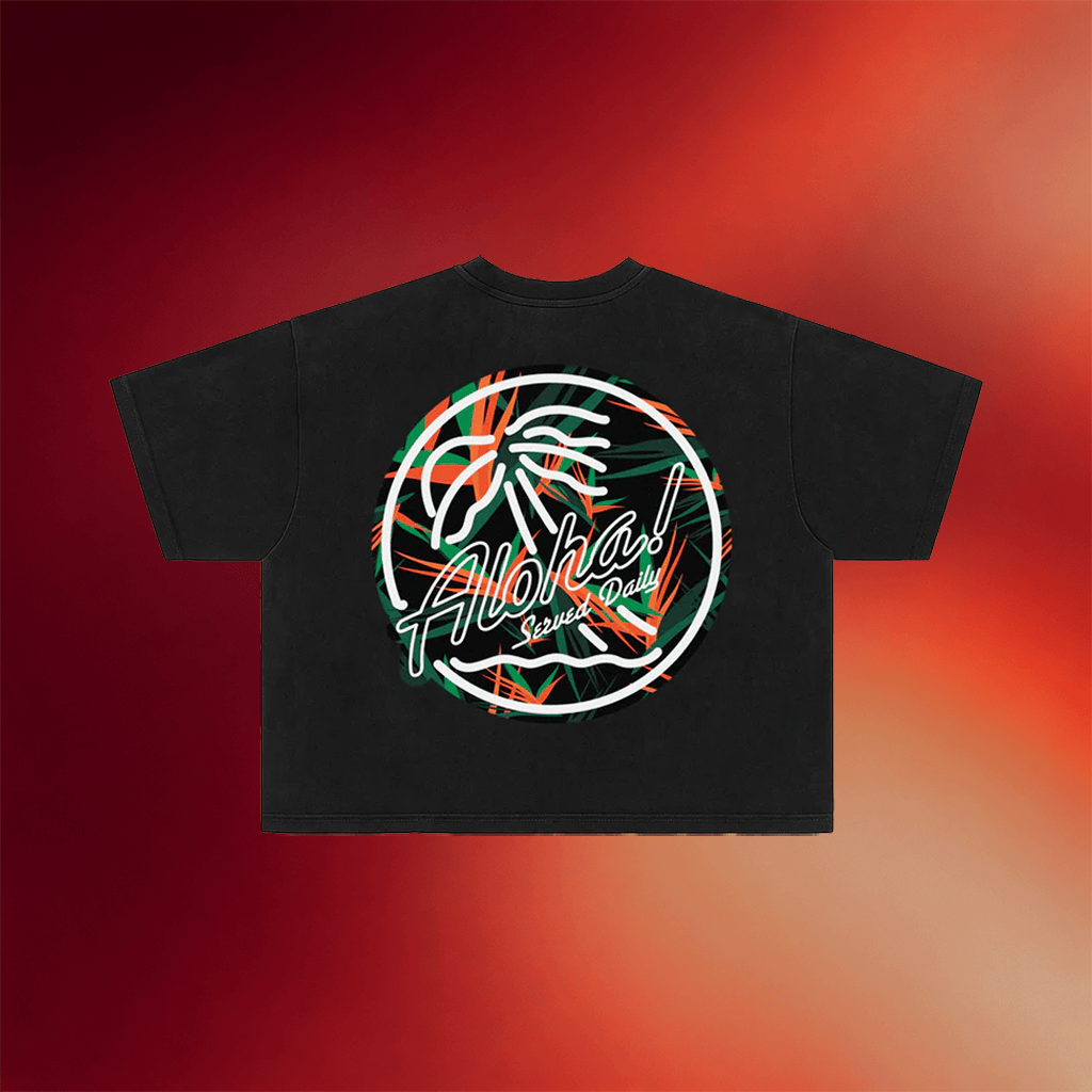 Fitted Hawaii Merch 2026 Brigante Crop Top Aloha Served Daily Shirt Gifts For Her - Merchluma