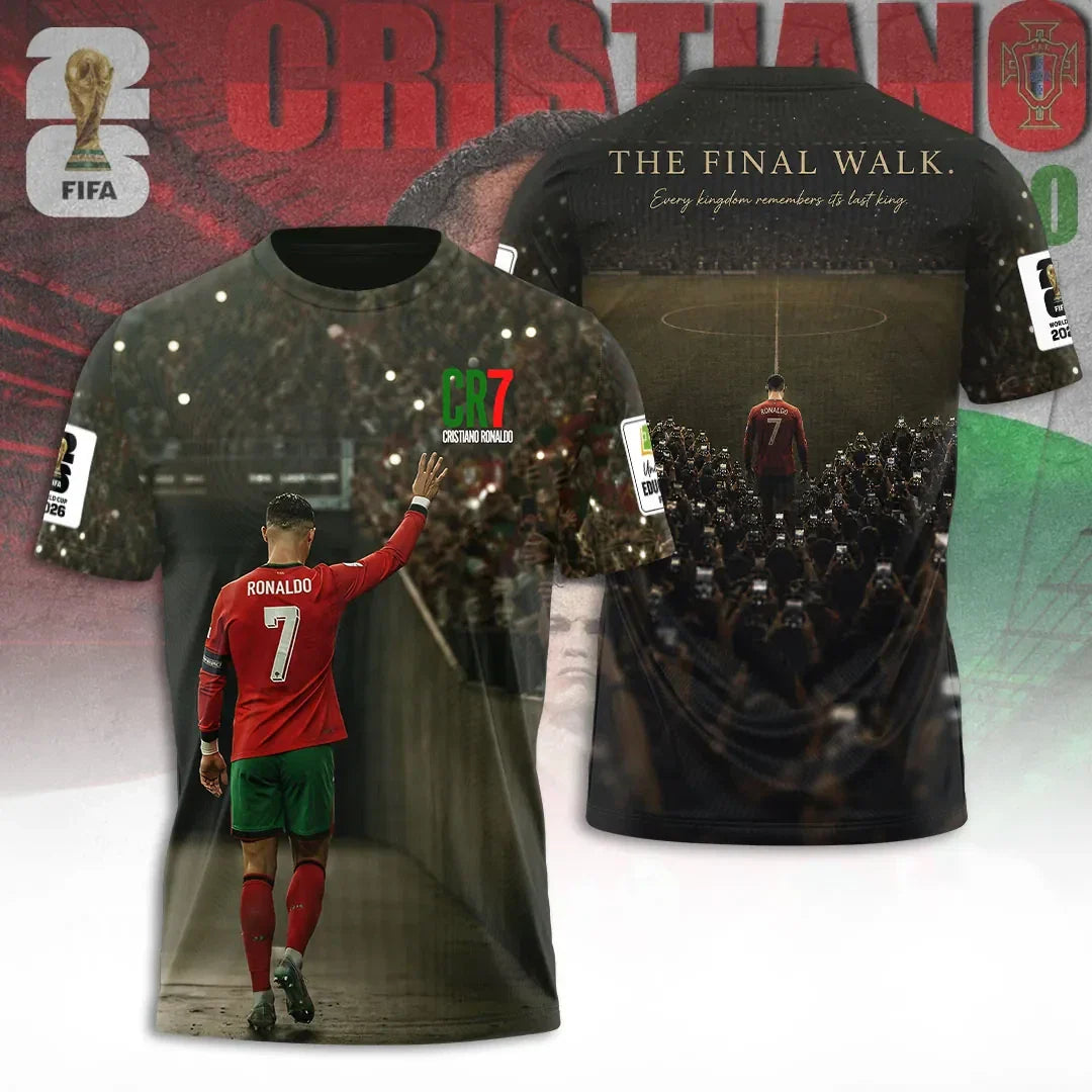 Cristiano Ronaldo Merch Cristiano Ronaldo The Final Walk T-Shirt Gift Ideas For Him - Merchluma
