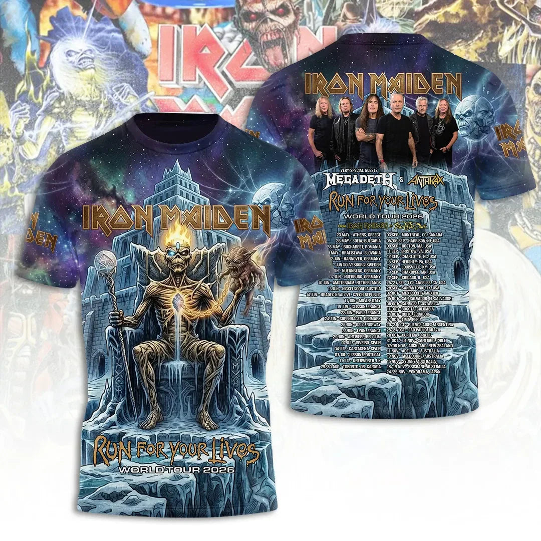 Iron Maiden 2026 World Tour T-Shirt Iron Maiden Merch Best Gifts For Men - Merchluma