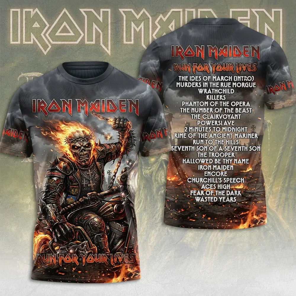 Iron Maiden 2026 World Tour T-Shirt Iron Maiden Merch Birthday Gift For Husband - Merchluma