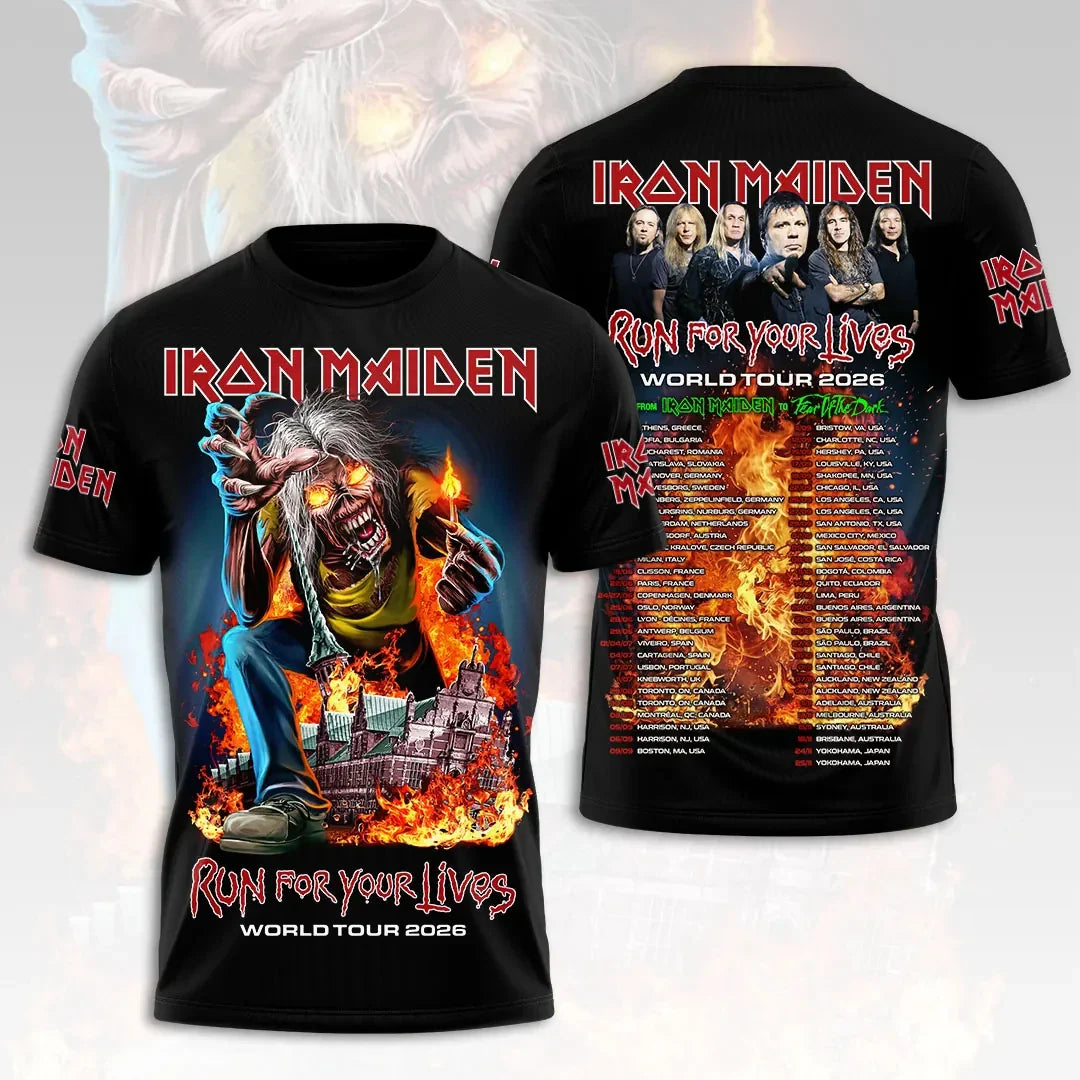 Iron Maiden 2026 World Tour T-Shirt Iron Maiden Merch Gifts For Fans - Merchluma
