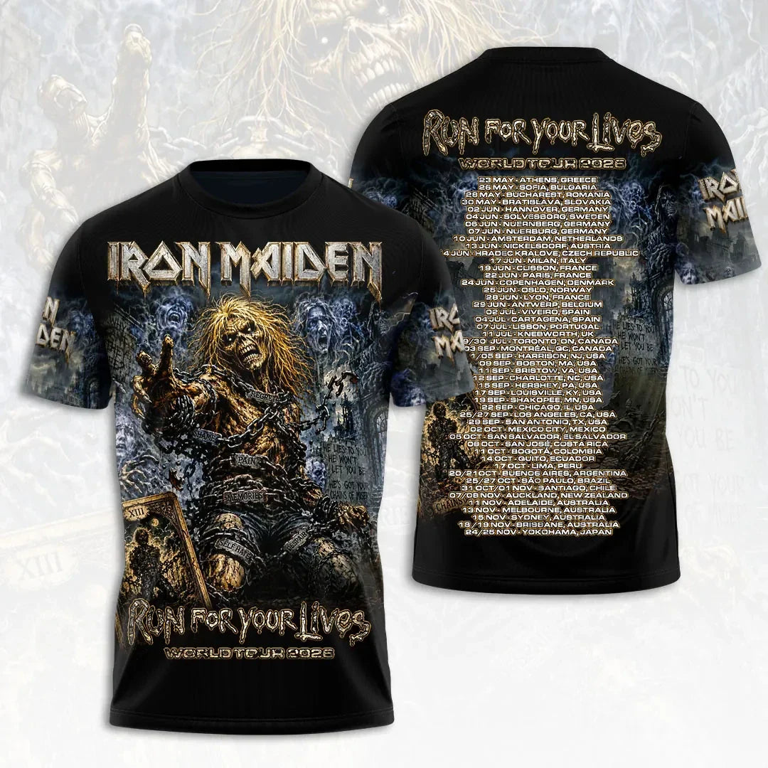 Iron Maiden 2026 World Tour T-Shirt Iron Maiden Merch Gifts For Your Husband - Merchluma