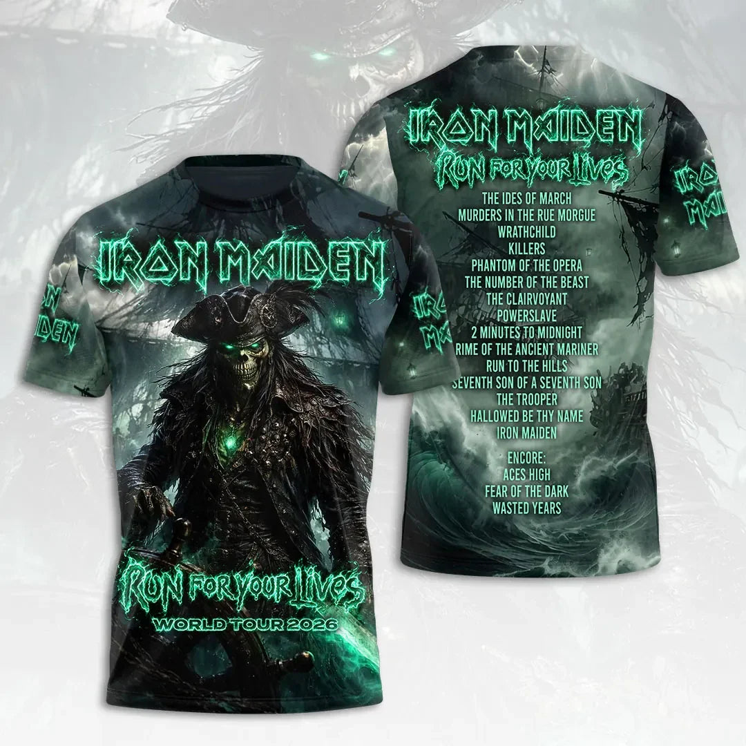Iron Maiden 2026 World Tour T-Shirt Iron Maiden Merch Unique Gift For Him Birthday - Merchluma