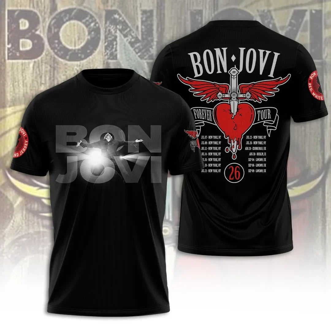 Bon Jovi Forever Tour T-Shirt Bon Jovi Merch Birthday Ideas For Men - Merchluma