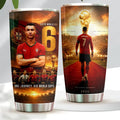 Cristiano Ronaldo X Portugal National Football Team Tumbler Cup One Journey Six World Cups Merch - Merchluma