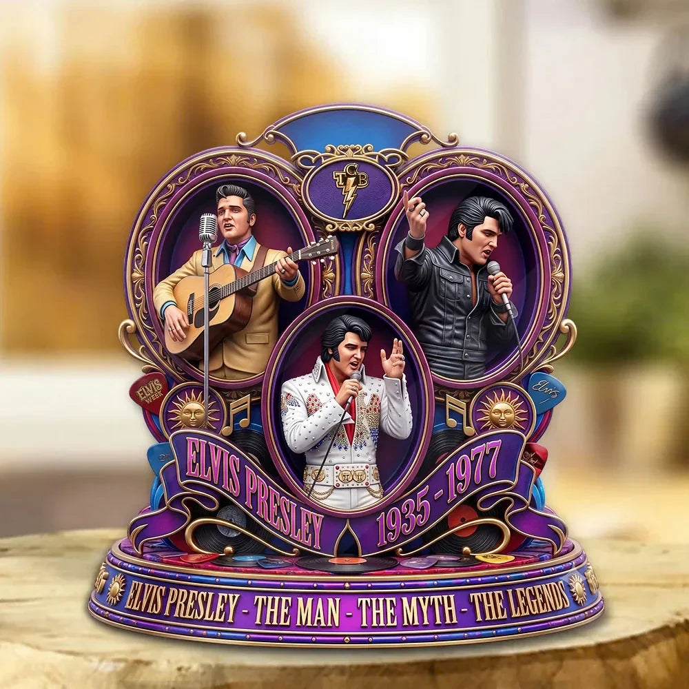 Elvis Presley The Man The Myth The Legend Acrylic Plaque Elvis Presley Merch Gift For Fans - Merchluma