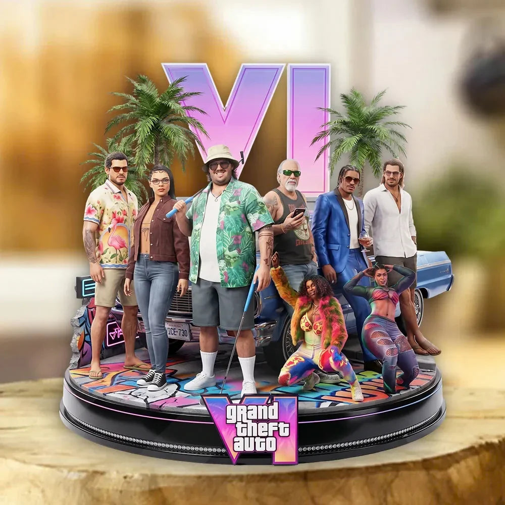 Grand Theft Auto VI Merch GTA 6 Cover Girl Acrylic Plaque Meaningful Gifts For Men - Merchluma