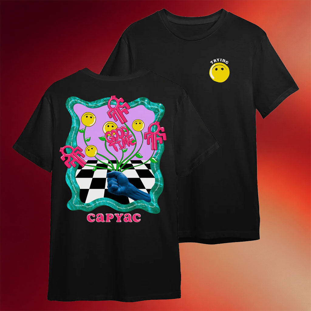 CAPYAC Merch 2026 Goodtime T-Shirt Trying Shirt Black Gift Ideas For Friends - Merchluma