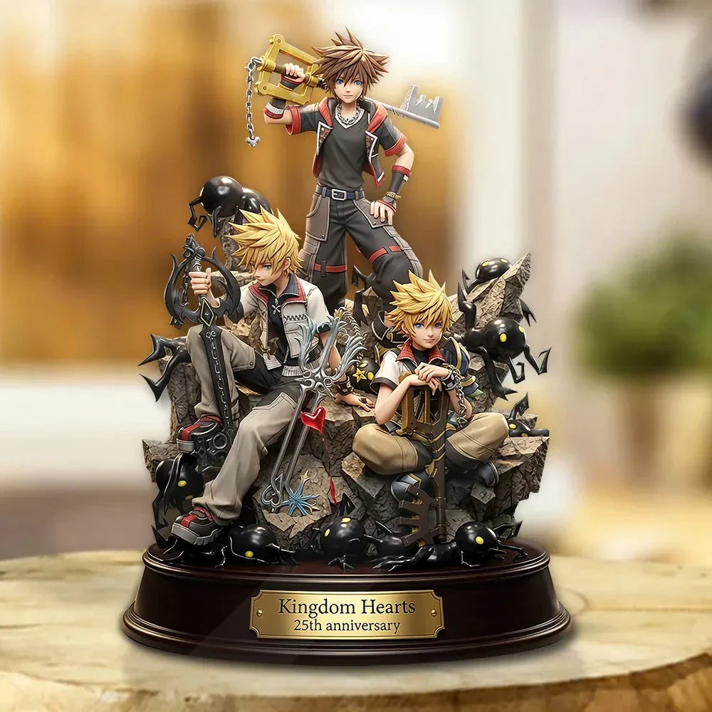 Kingdom Hearts Merch Kingdom Hearts 25th Anniversary Acrylic Plaque Birthday Gifts For Fans - Merchluma