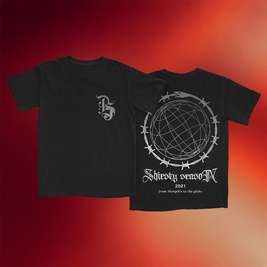 Warner Music Merch 2026 Pooh Shiesty Globe T-Shirt Pooh Shiesty Merch Gift For Rap Fans - Merchluma