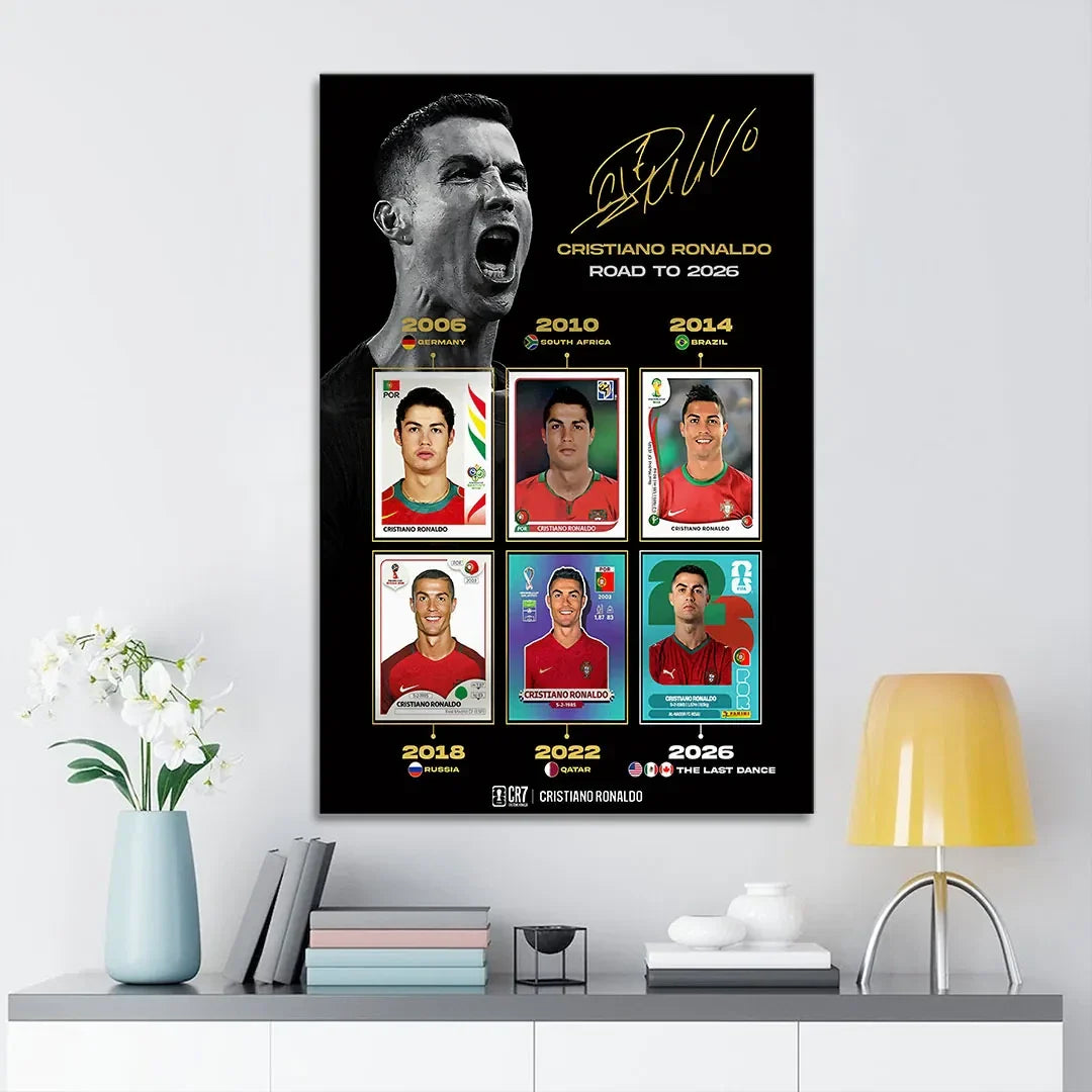 Cristiano Ronaldo Merch Cristiano Ronaldo Road To 2026 Potter Gift Ideas For Decor Home - Merchluma