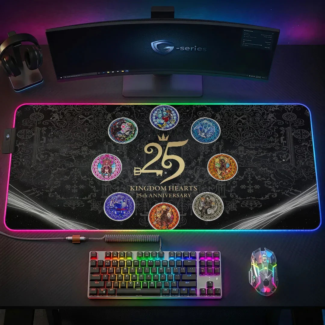 Kingdom Hearts Merch 25th Anniversary Gaming Desk Mat Unique Gifts For Fans - Merchluma