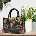 Elvis Rooted In Faith Rising In Power Leather Handbag Elvis Presley Merch Gift For Fans - Merchluma